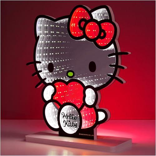 Get Trend Hello Kitty Sanrio 3D LED Light, Infinity Mirror Effect, USB Night Light, Room Decor, Bedroom Lamp, Kawaii Gifts for Girls Teens Women (Multi Hello Kitty)