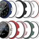 10 Pack Case for Google Pixel Watch 4 41mm 2025 with Tempered Glass Screen Protector, Shockproof Hard PC Bumper, All-Around Protective Cover Compatible with Pixel Watch 4 41mm Accessories