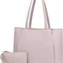 15.6 Inch Work Bags Waterproof Laptop Bag, Large Capacity Office Purse Computer Briefcase Durable Shoulder Bag (Nude)