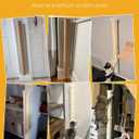 Aechonow 34" Cat Scratching Post on Wall for Large Cats, Wall Mounted Wood Cat Scratcher Furniture for Indoor Cats, Tall and Sturdy Corner Climbing Pole