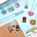 AmazingSpark 240 Pcs Student Reading Incentives Dog Tags Bulk with 24 Chains, Motivational Tag Education Awards Prizes PVC Waterproof Reading Necklace for School Classroom Teacher Reward 12 Styles