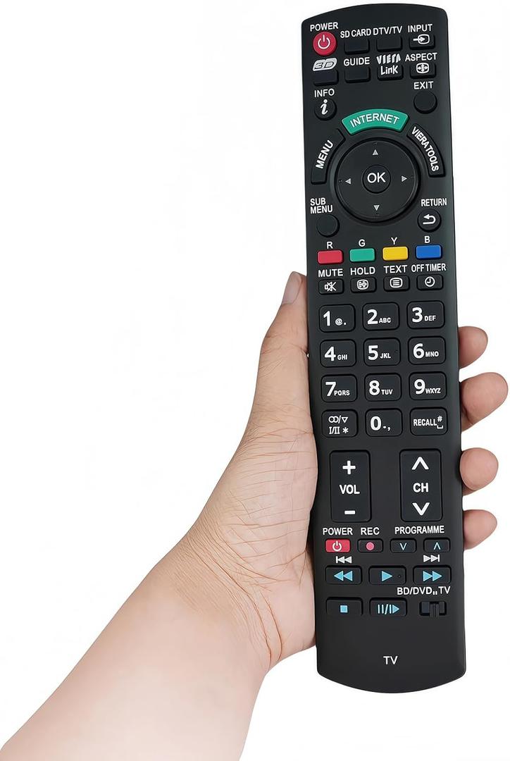 Universal Replacement Remote Control for Panasonic PT-47WXD64J PT-47XD64 TH-42PX50U TC-P55GT50 TC-P60GT50 CT-27SX12 CT-27SX12A CT-27SX12AF TH-37PX60U TH-42PX60X Viera Plasma LCD LED HDTV TV