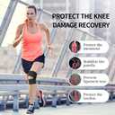  Knee Brace with Side Stabilizers Relieve Meniscus Tear Knee Pain ACL MCL Arthritis,Joint Pain Relief, Breathable Adjustable Knee Support Suitable for Men and Women with Sports Injuries, Black XL