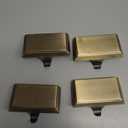 Sunshane 4 Pieces Christmas Stocking Holders Mantel Stocking Hanger Hooks Fireplace Mantle Metal Hang Bases for Xmas Party Decorations (Bronze)