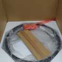 OIOG Round End Table with Drawer, Modern Wood Grain Side Table with Shelf, 2-Tier Nightstand with Drawer for Living Room, Bedroom, Rustic Brown and Black