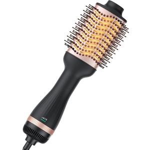 Hair Dryer Brush Blow Dryer Brush in One, 4-in-1 Ionic Hair Dryer Brush and Styler Volumizer with 3.2" Oval Barrel, 33000RPM High-Speed Motor, Hot Air Straightener Brush, All Hair Types, MS-D07A