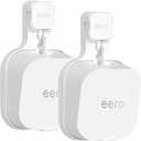 Wall Mount for Eero 7,Outlet Wall Mount Bracket Fits for Eero 7 Dual-Band Mesh Wi-Fi 7 Router,Portable Router Mount with Cable Manage,White (2 Pack)