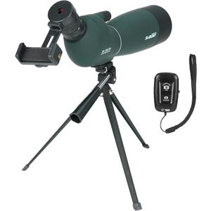 SVBONY SV28 Plus Spotting Scopes with Tripod, Angled Spotter Scope with Upgraded Phone Adapter, IP65 Waterproof Fogproof Long Range Spotting Scope for Target Shooting, Birding