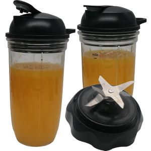 Easy Twist Extractor Blade with 18oz 24oz cup and lid,Compatible With NutriBullet Pro 1000 Single-Serve Blender 1000W for NutriBullet Blender Combo (1, 18oz+24oz Cup With Pro Extractor Blade)