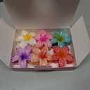 6 Pack Flower Hair Claw Clips for Women, Hawaiian Hibiscus Hair Clips, Cute Hair Accessories, Gifts for Women Girls (Basic)