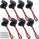 Flutesan 8 Pcs 16 AWG Power Socket Compatible with SAE Sidewall Port SAE Connector Weatherproof Solar Panel Mount Recessed Flush Mountable with 32 Screws for Solar Generator Battery Charger