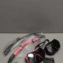 Snorkeling Gear for Adults, JRing Snorkel Mask Set with 180 Degree Tempered Glass Anti Fog Goggles Scuba Dry Top Snorkel for Swimming, Scuba Diving Mask for Men Women (Black+Pink (2 Pack))