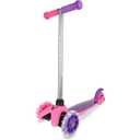Voyager 3 Wheel Kids Scooter with Light Up Wheels & Tbar - Pink/Purple