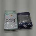 4 Pack Pack and Play Fitted Sheets Fits Graco Pack n Play Playard, Pamo Babe, Zodiak, Baby Trend Portable Playard and Other 27 x 39 Playpen Mattress, Ultra Soft and Skin-Friendly, Navy Cloud