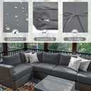 Patelai 11 Pcs Waterproof Patio Cushion Covers for Outdoor Sectional Furniture Wicker Rattan Patio Sofa Couch Chair Seat Pillow Slipcovers, 3 Sizes Covers Only (25.4 x 25.4X 3.54,Gray)
