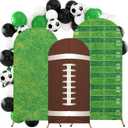 Arch Backdrop Cover Set of 3 Spandex Backdrop Stand Cover Photo Props 4ft, 5ft, 6ft for Birthday Banquet Party Ceremony Decoration(Green,Football Theme)