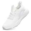 Lamincoa Women's Running Shoes Slip on Walking Sneaker Lightweight Tennis Shoes Casual Athletic Sneakers for Outdoor Gym Workout White, 6.5