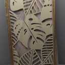 IARTTOP Large Tropical Leaf Wooden Art Decor 3 Pcs Abstract Leaves Wall Art Living Room Decor, Minimalist Palm Leaves Plant Wall Sculptures for Bedroom Home Decoration 15.9" X 32" (16*32 Inch, original wooden colour)