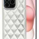 ZHEGAILIAN Premium Protective Leather Case for iPhone 12/12 Pro, Military-Grade Protection, Silver