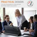 AUPAI for Samsung Galaxy S25 Wallet Case with Credit Card Holder, PU Leather RFID Blocking Folio Flip Kickstand Magnetic Clasp Protective Phone Cover for Women Men Black