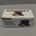 Reusable Pods Kit for Nespresso Vertuo, Refillable Vertuo Coffee Pods Espresso Accessories with 100 pcs Foil Seals Lids, Holder and Brush for Nespresso Vertuo Plus Next Capsule Machine