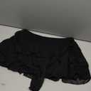 Avidlove Women's Mini Skirt Mesh Flowy Hem Y2K Skirts Multi-Layer Ruffle Trim Lingerie Skirt (X-Large, Black)