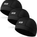3Pcs Camo Breathable Mesh Skull Cap Cooling MoistureWicking Motorcycle Cycling Helmet Liner Hard Hat for Men Women
