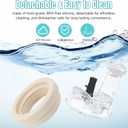 40oz Flip Straw Lid Compatible with Stanley Cup, Upgraded 2-in-1 Straw and Sip Opening Replacement Lid with Dustproof Cover Leakproof Detachable Silicone Lid for 40 oz Tumbler Accessories (Cream)