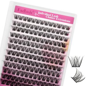 Individual Lashes 144pcs D Curl Lash Clusters Mixed Length Individual Lash Extensions Cluster Lashes DIY Lash Extension Supplies Eyelash Clusters (F5-0.07D, 12-18mm)
