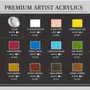 Acrylic Paint Set  24 Bold Colors Acrylic Paint Tubes for Adults - Non-Toxic Paint Sets for Canvas, Wood, Fabric & More  Smooth, Fast-Drying, High-Pigment Formula, 0.4 oz Each