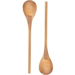 Wooden Spoons for Cooking, MZROO Wooden Spoon 12.5 Inch Long Handle Wooden Cooking Spoon Mixing spoons Tasting Spoons for Nonstick Cookware