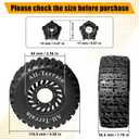 4PCS 1/10 RC Short Course Truck Tires, All-Terrain Rubber Tires and Nylon Wheels with 12mm/17mm Hex Compatible with 1/10 Traxxas Slash 4WD 2WD Arrma Senton Axial Losi Redcat (Black)