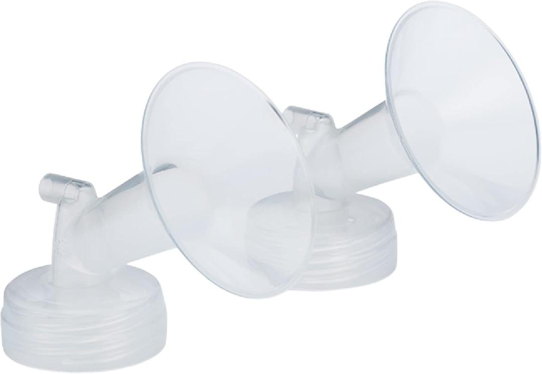 Motif Medical Luna Breast Pump Flange - Comfortable Breast Pump Flanges for Better Milk Flow & Pumping Ease - Ideal Flange Insert for Breastfeeding Moms (2 Shields, 21 mm)