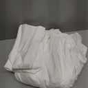 100% Washed Cotton Duvet Cover Queen Size, White Linen Like Breathable Natural Bedding Set (No Comforter), 90x90 Inches