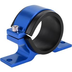 1pcs 50mm Universal Fuel Filter Mounting Bracket - Car Fuel Pump Clamp Holder - Aluminum Alloy Blue