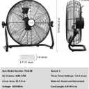 20" Industrial Floor Fan with Remote, High Velocity Heavy Duty Fan, 5200 CFM, 1-2-4 Hour Timer, 3 Speeds, 360° Tilt, Wall-Mounting System Included, for Home, Gym, Office, Garage (2 Pack)