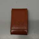 Leather Watch Pouch - Portable Travel Pouch with Suede Lining and Leather Inserts, Single Watch Case for Lovers Gift (Brown)