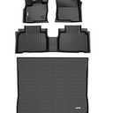 HAFIDI® Floor Mats & Cargo Liner Set Fit For Ford Edge 2024 2023 2022 2021 2020 2019 2018 2017 2016 2015 All Weather Protection TPE Anti-Slip Automotive Full Set Floor Liners Custom Accessories -Black