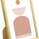 Upsimples 5x7 Picture Frame Set of 3, Made of High Definition Glass for 5 x 7 Gold Frames, Wall and Tabletop Display Thin Border Photo Frame for Home Dcor