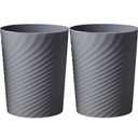Small Bathroom Trash Can 1.8 Gallon Garbage Can Waste Basket Recycling Bin for Dorm Bedroom Office Kitchen,2 Pack Grey