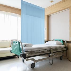 TCUSSIF Inherent Flame Retardant Hospital Curtain Room Divider with Grommet, Cubicle Privacy Medical Curtain for Hospital, Medical Clinic, Lab(1 Panel, 5x8FT, Dark Blue)