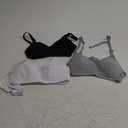 Women Teen Girls Thin Cotton Breathable Sports Bra Wire Free Push up Running A-Cup Bra Solid 32