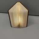 5.7 Inch Wooden Book Lamp - Portable Folding LED Book Light for Reading, Home & Library Decor, Unique Gift for Book Lovers, Magnetic Night Light (Walnut) (Middle)