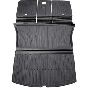 Cargo Liner Fits for Tesla Model Y 2020-2024 2025 5-Seat (Not for 7 Seat) All Weather Back Seat Cover Trunk Cargo Mat for Model Y Accessories (with Backrest Mat)