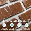 Commomy 3D Peel and Stick Brick,Ultralight Thin PVC Faux Brick Wall Panels,10 Pcs 15.74"x11.8" Fake Brick Tiles for Quick Intall Interior Kitchen,Bedroom,Living Room,RV,Not Real Brick,Not Heavy Tiles