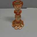 Glass Candle Holders, 2PCS Pillar Candle Holders Decorative Candlestick Holders Table Centerpieces Valentines Wedding Home Decor, Orange