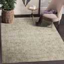 Domitapis Area Rug 8×10, Large Vintage Boho Rug,Ultra-Soft Low Pile, Washable, Non Slip,Stain Resistant, Printed Carpet for Living Room Bedrooms Playroom Office Kitchen, Moss/Oat