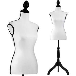 SereneLife Female Torso Mannequin Display - Sturdy and Durable, Adjustable Dress Form (52-64"), Lightweight, Easy-to-Assemble, Stable Tripod Stand, Smooth Surface for Retail Clothing Display, Standard