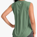 SANTINY Women's Sleeveless Workout Tops Breathable Lightweight Active Tennis Yoga Shirts Athletic Running Tank Tops for Women XL