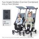 Beberoad Love R1 Auto-Folding Ultra Lightweight Travel Stroller for Airplane, Small Compact Strollers for Babies and Toddlers Aged 6-36 Months, Only 11.5 lbs, Can Combine into a Double Stroller, Red